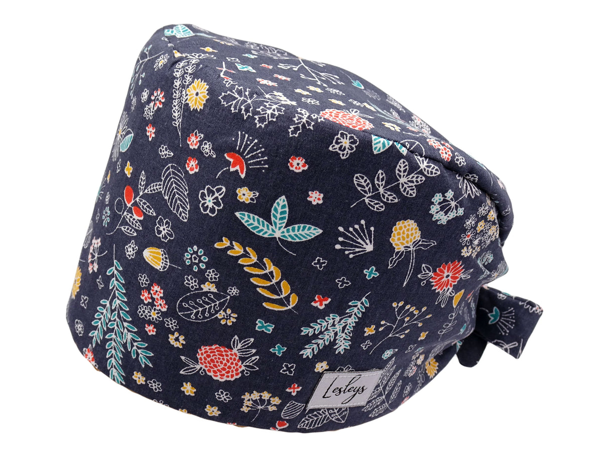 Bandana Stoff OP-Haube Lorbeerzweig für kurze Haare aus Baumwolle - Lesleys
