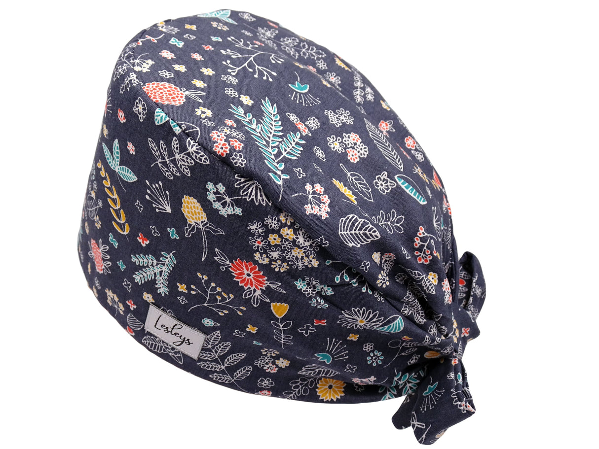 Bandana Stoff OP-Haube Lorbeerzweig für kurze Haare aus Baumwolle - Lesleys