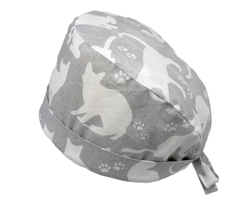 Lesleys OP-Haube für lange Haare Cats - Stoff OP-Haube aus 100% Baumwolle