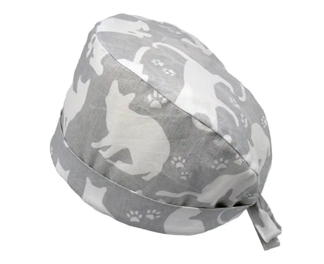 Lesleys OP-Haube für lange Haare Cats - Stoff OP-Haube aus 100% Baumwolle