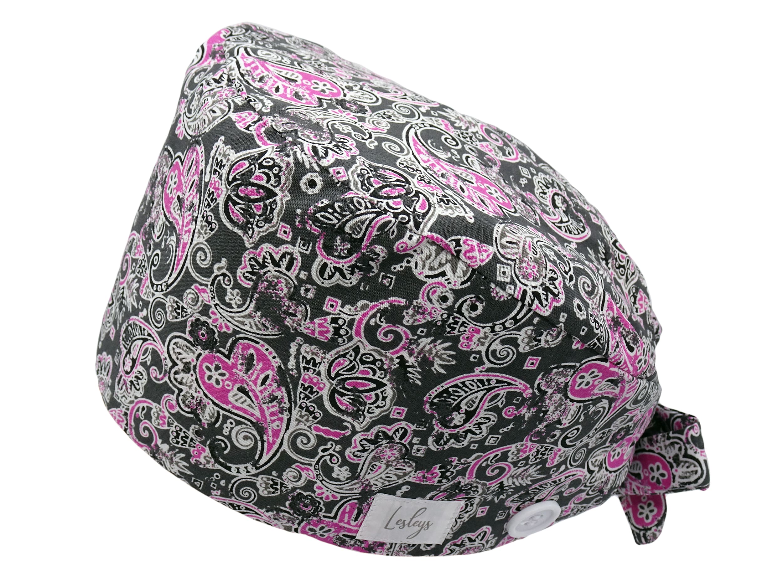 Bandana Stoff OP-Haube Herzpaisley für kurze Haare aus Baumwolle - Lesleys