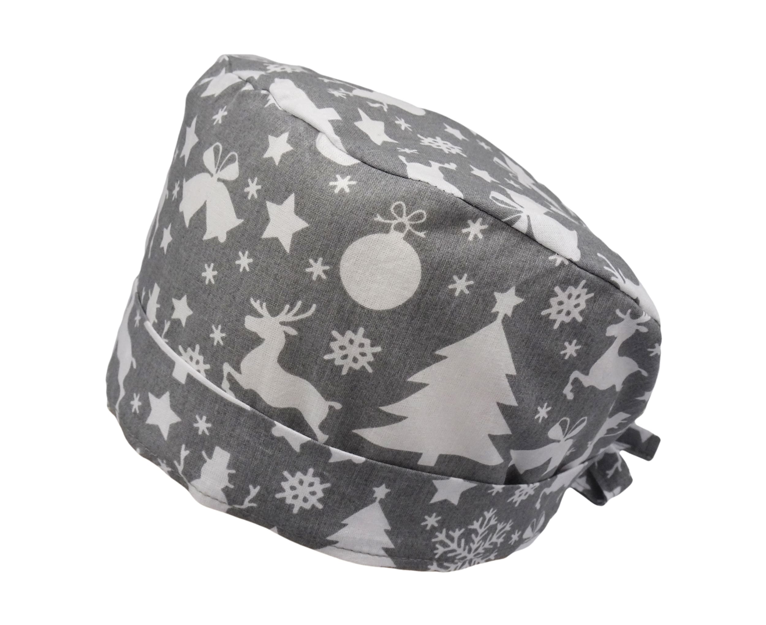 Lesleys OP-Haube für lange Haare Wintertraum - Stoff OP-Haube aus 100% Baumwolle