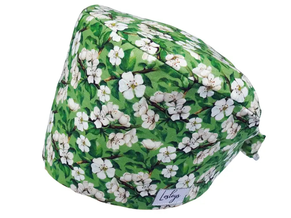 Bandana Stoff OP-Haube Kirschbluete für kurze Haare aus Baumwolle - Lesleys