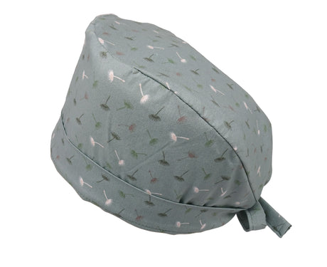 Lesleys OP-Haube für lange Haare Pusteblume Grün - Stoff OP-Haube aus 100% Baumwolle