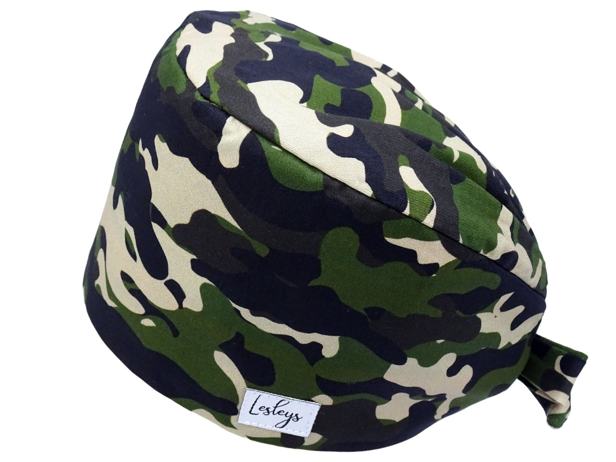 Bandana Stoff OP-Haube Waldcamo für kurze Haare aus Baumwolle - Lesleys