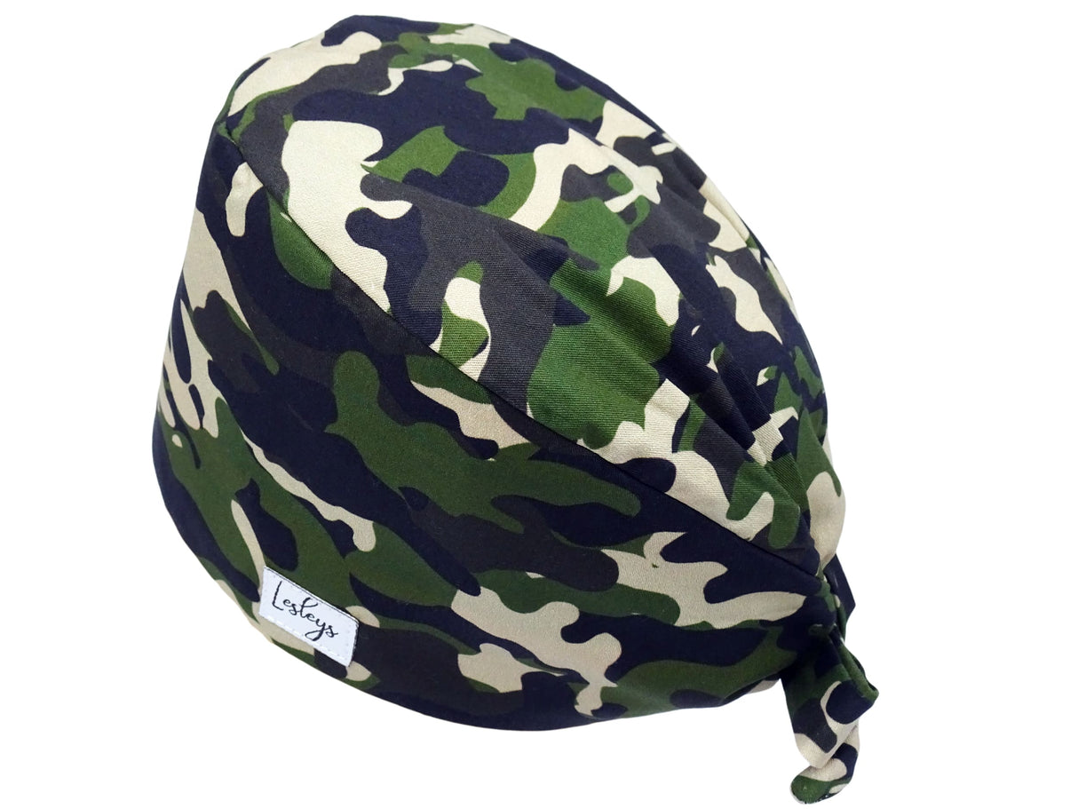 Bandana Stoff OP-Haube Waldcamo für kurze Haare aus Baumwolle - Lesleys