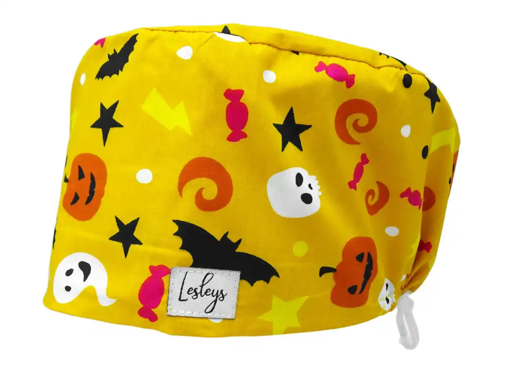 Komfort Stoff OP-Haube Halloween für lange Haare aus Baumwolle - Lesleys