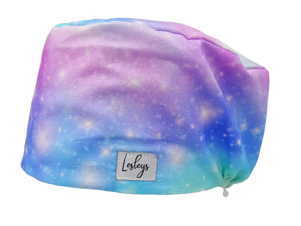 Komfort Stoff OP-Haube Pink Space für lange Haare aus Baumwolle - Lesleys