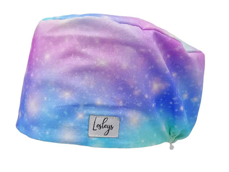 Komfort Stoff OP-Haube Pink Space für lange Haare aus Baumwolle - Lesleys