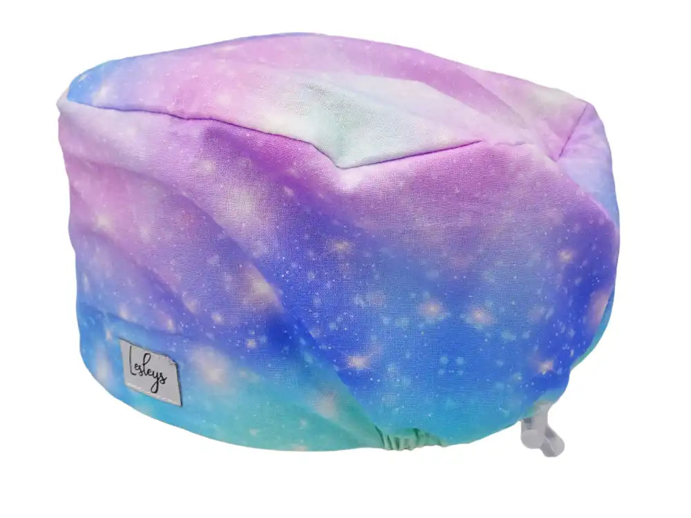 Komfort Stoff OP-Haube Pink Space für lange Haare aus Baumwolle - Lesleys