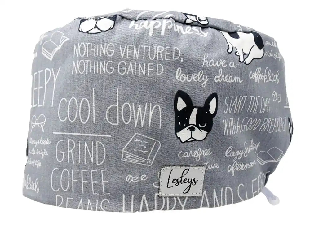 Komfort Stoff OP-Haube Happy and Sleepy für lange Haare aus Baumwolle - Lesleys