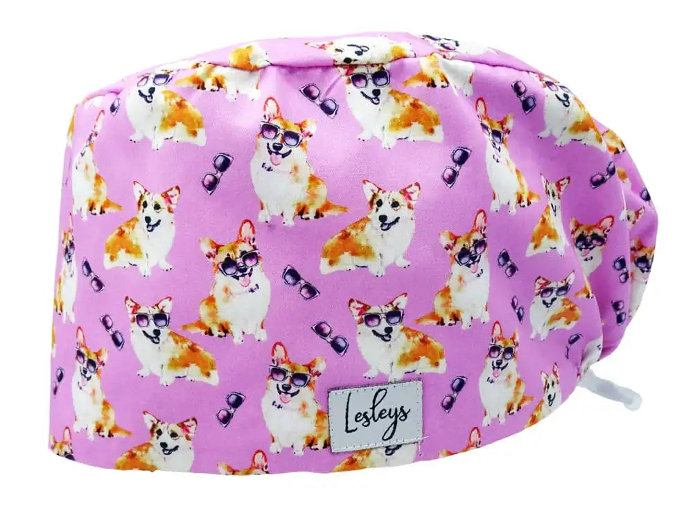 Komfort Stoff OP-Haube Strand Corgi für lange Haare aus Baumwolle - Lesleys