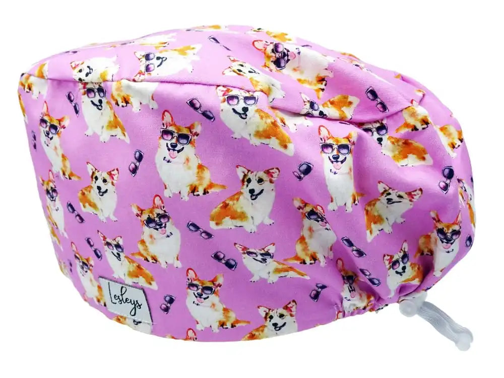 Komfort Stoff OP-Haube Strand Corgi für lange Haare aus Baumwolle - Lesleys