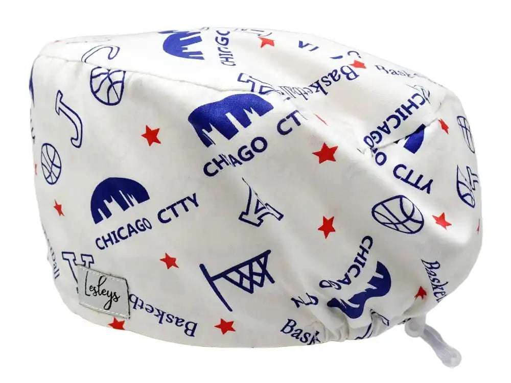 Komfort Stoff OP-Haube Chicago für lange Haare aus Baumwolle - Lesleys