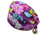 Bandana Stoff OP-Haube Big Flowers für kurze Haare aus Baumwolle - Lesleys