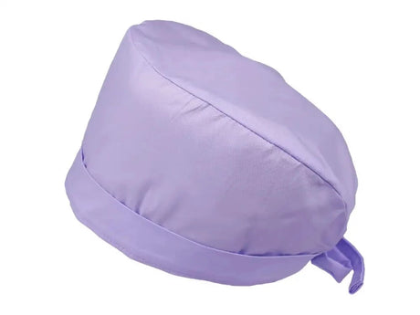 Lesleys OP-Haube für lange Haare Lavendelamethyst - Stoff OP-Haube aus 100% Baumwolle