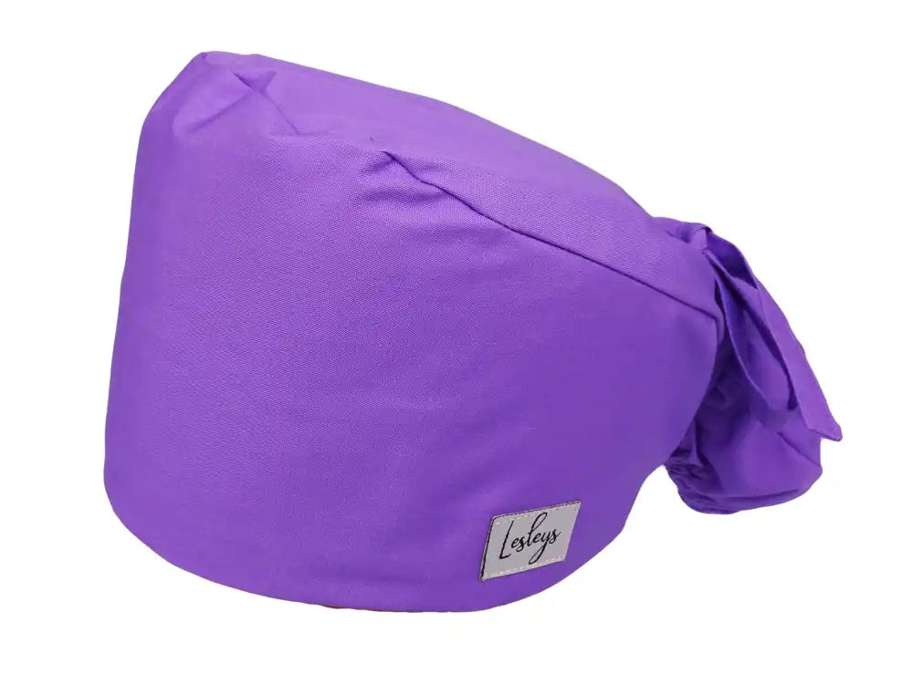 Ponytail Stoff OP-Haube Lavendelamethyst für lange Haare aus Baumwolle - Lesleys