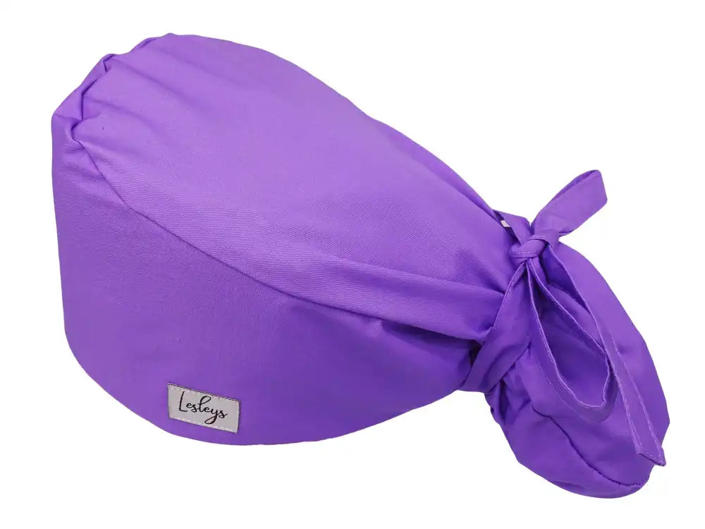 Ponytail Stoff OP-Haube Lavendelamethyst für lange Haare aus Baumwolle - Lesleys