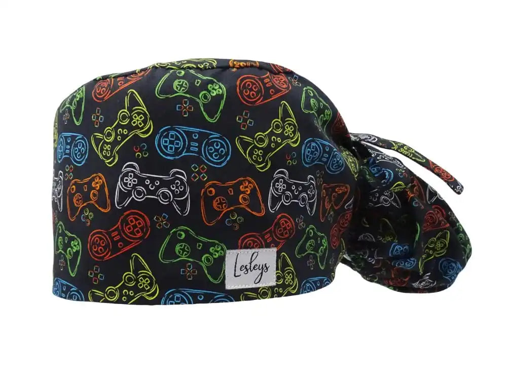 Ponytail Stoff OP-Haube Gaming für lange Haare aus Baumwolle - Lesleys