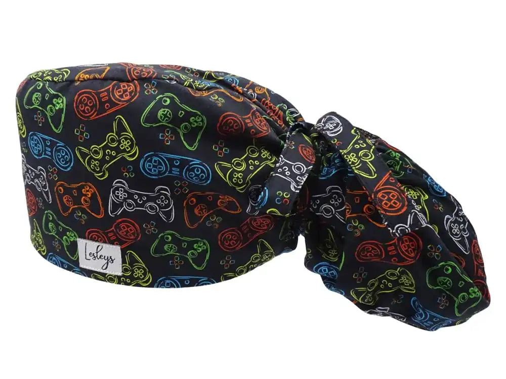 Ponytail Stoff OP-Haube Gaming für lange Haare aus Baumwolle - Lesleys