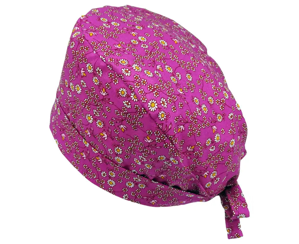 Lesleys OP-Haube für lange Haare Gänseblümchen - Stoff OP-Haube aus 100% Baumwolle