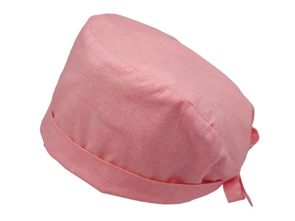 Lesleys OP-Haube für lange Haare Melange Rosa - Stoff OP-Haube aus 100% Baumwolle