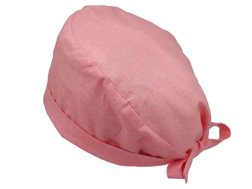 Lesleys OP-Haube für lange Haare Melange Rosa - Stoff OP-Haube aus 100% Baumwolle