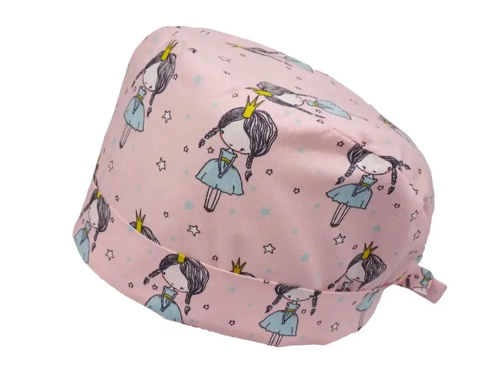 Lesleys OP-Haube für lange Haare Prinzessin Lili - Stoff OP-Haube aus 100% Baumwolle