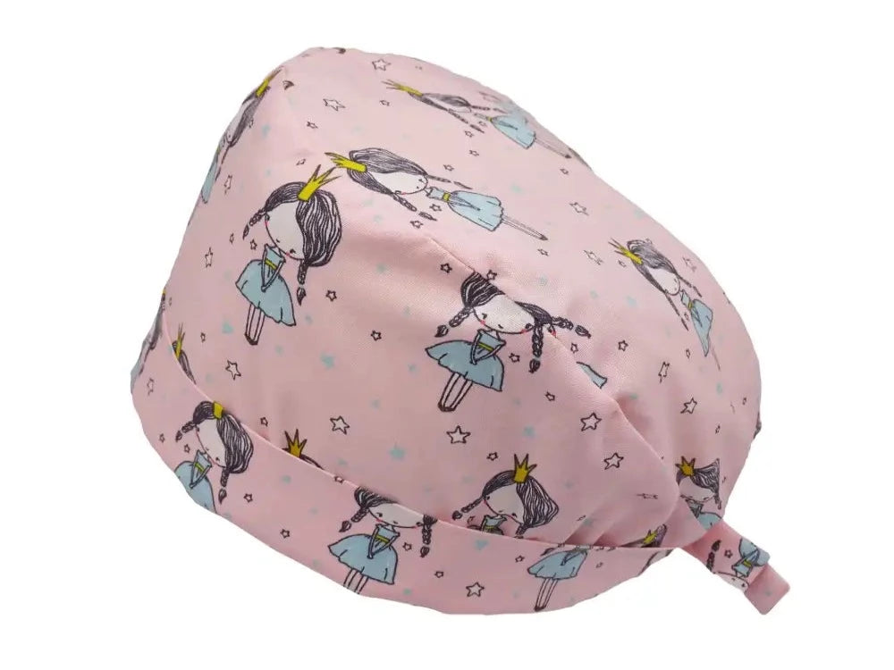 Lesleys OP-Haube für lange Haare Prinzessin Lili - Stoff OP-Haube aus 100% Baumwolle