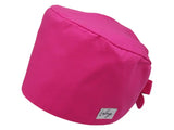 Bandana Stoff OP-Haube Tumalinpink für kurze Haare aus Baumwolle - Lesleys