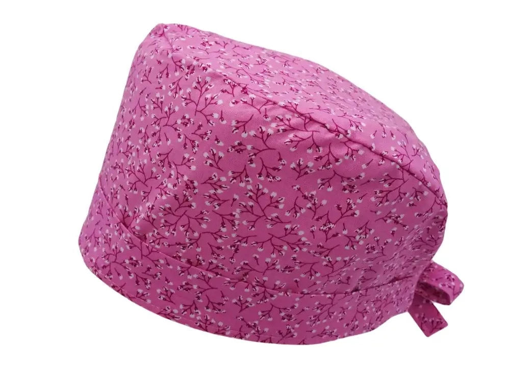 Lesleys OP-Haube für lange Haare Weidenkätzchen - Stoff OP-Haube aus 100% Baumwolle