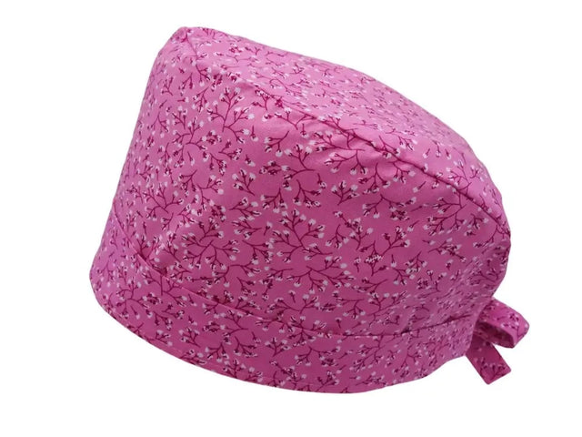 Lesleys OP-Haube für lange Haare Weidenkätzchen - Stoff OP-Haube aus 100% Baumwolle
