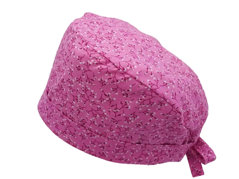 Lesleys OP-Haube für lange Haare Weidenkätzchen - Stoff OP-Haube aus 100% Baumwolle