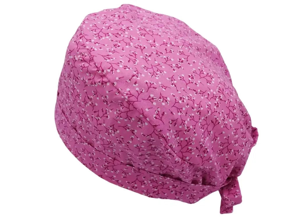 Lesleys OP-Haube für lange Haare Weidenkätzchen - Stoff OP-Haube aus 100% Baumwolle