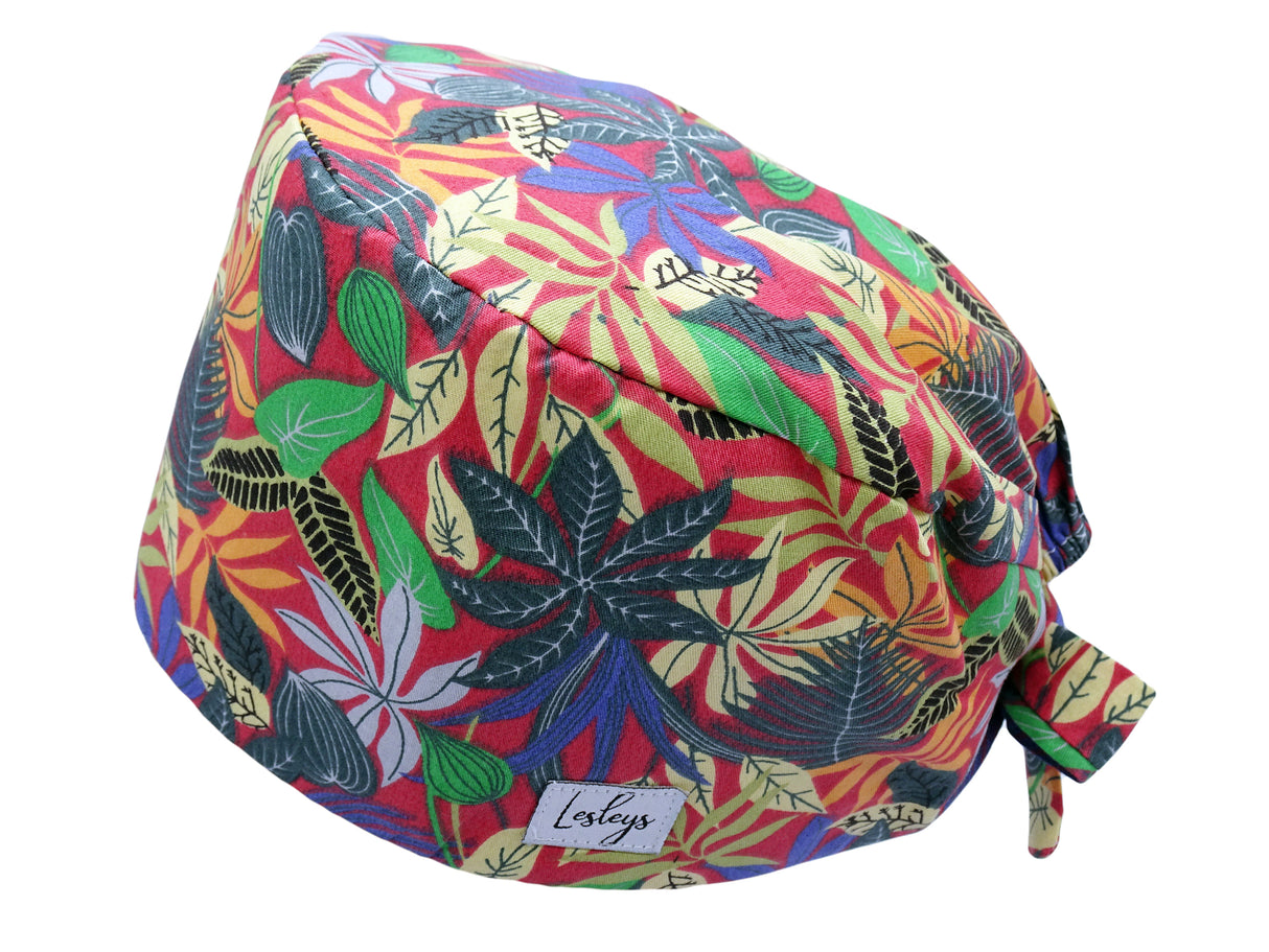 Bandana Stoff OP-Haube Feuerblüte für kurze Haare aus Baumwolle - Lesleys