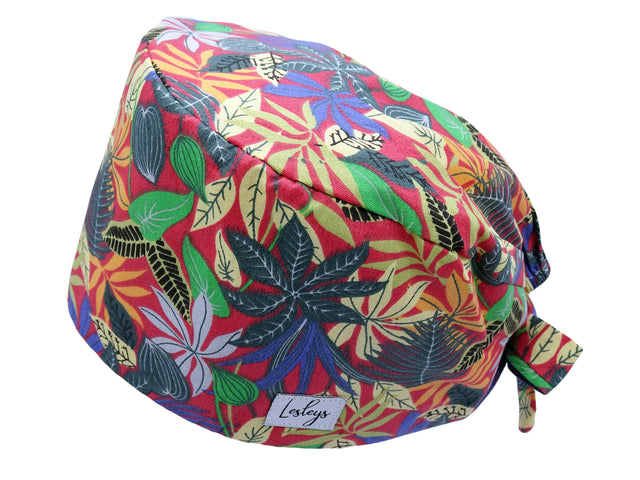 Bandana Stoff OP-Haube Feuerblüte für kurze Haare aus Baumwolle - Lesleys