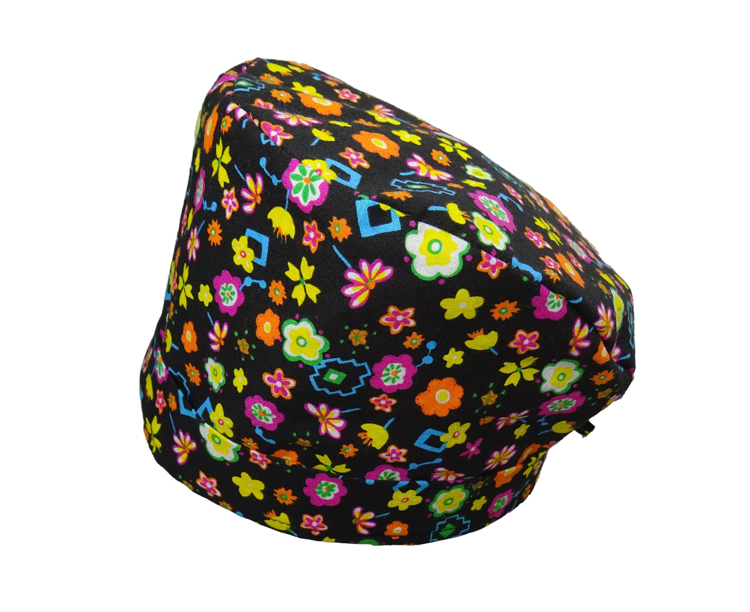 Lesleys OP-Haube für lange Haare Nightflower - Stoff OP-Haube aus 100% Baumwolle
