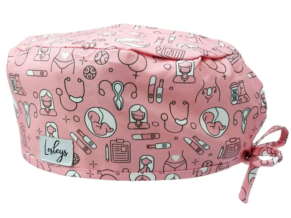 Stoff OP-Haube Geburtshilfe aus Baumwolle - Kurze Haare