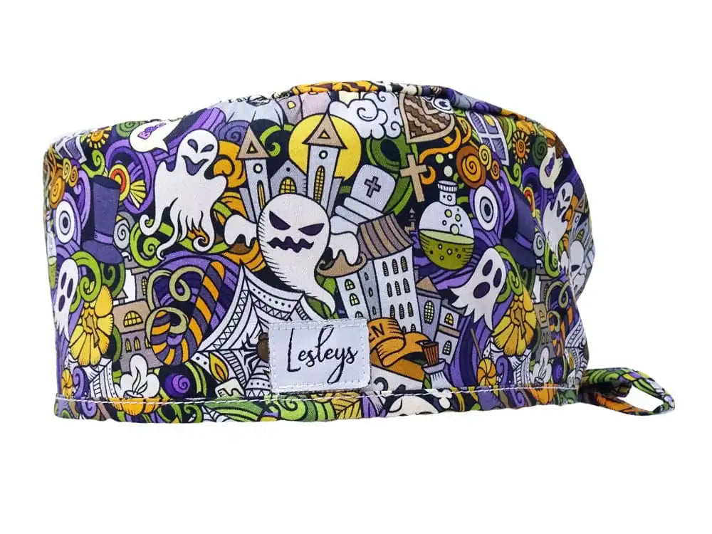 Stoff OP-Haube Spooky aus Baumwolle - Kurze Haare