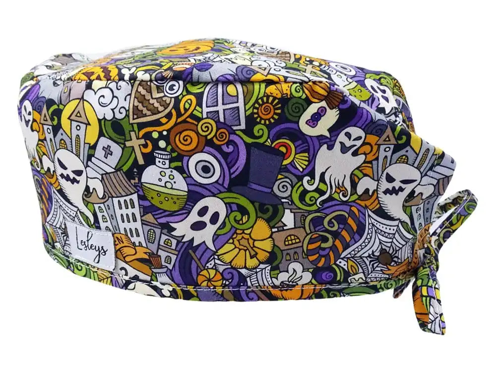 Stoff OP-Haube Spooky aus Baumwolle - Kurze Haare