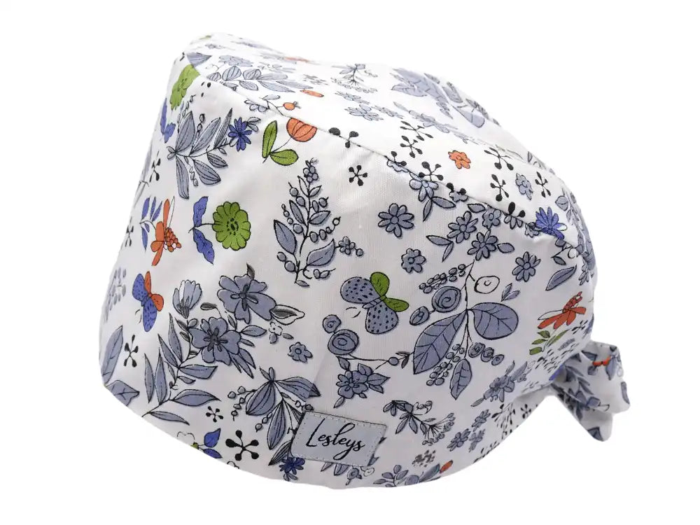 Bandana Stoff OP-Haube Graublatt für kurze Haare aus Baumwolle - Lesleys