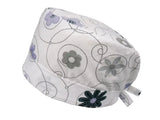 Lesleys OP-Haube für lange Haare Eisblume - Stoff OP-Haube aus 100% Baumwolle