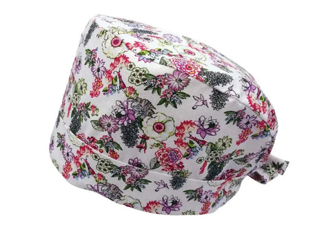 Lesleys OP-Haube für lange Haare Herbstblume - Stoff OP-Haube aus 100% Baumwolle