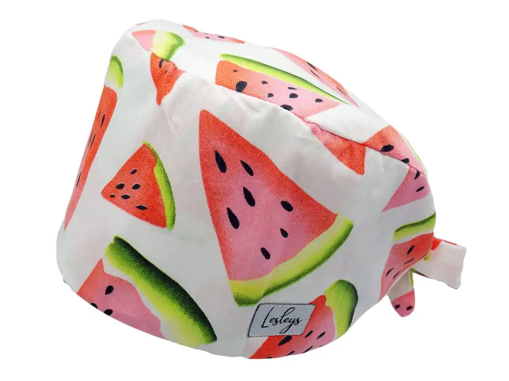 Bandana Stoff OP-Haube Wassermelone für kurze Haare aus Baumwolle - Lesleys