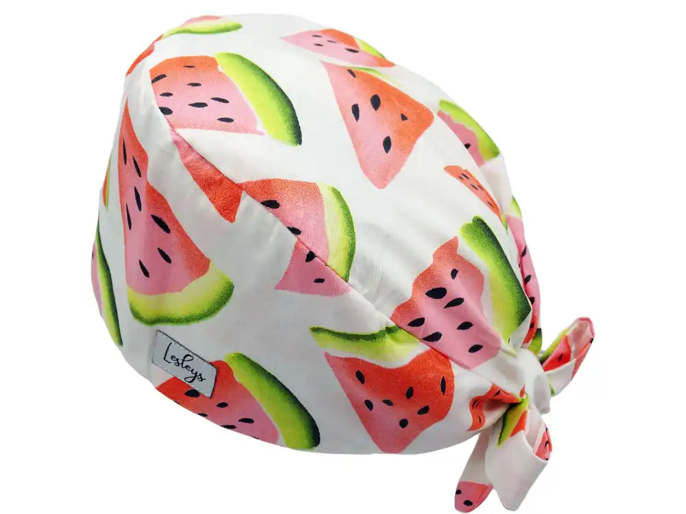 Bandana Stoff OP-Haube Wassermelone für kurze Haare aus Baumwolle - Lesleys