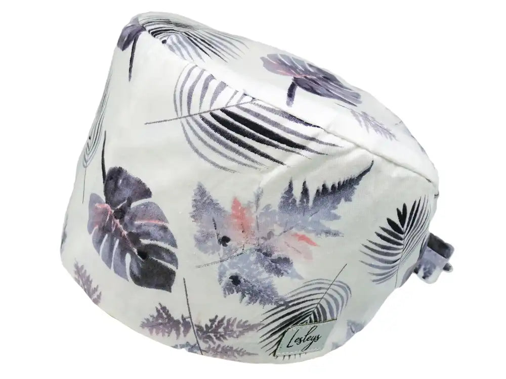 Bandana Stoff OP-Haube Palmidylle Blau für kurze Haare aus Baumwolle - Lesleys