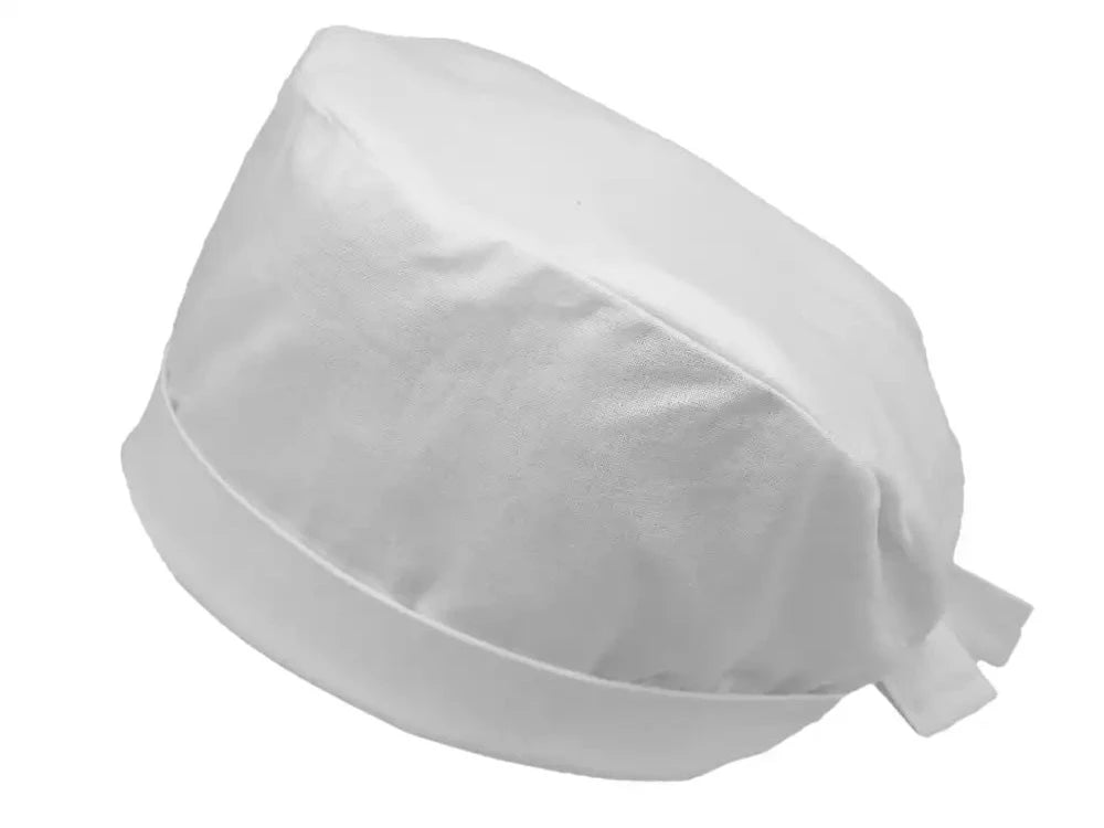 Lesleys OP-Haube für lange Haare Perlweiss - Stoff OP-Haube aus 100% Baumwolle