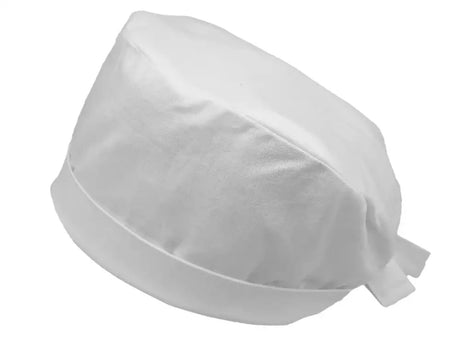 Lesleys OP-Haube für lange Haare Perlweiss - Stoff OP-Haube aus 100% Baumwolle