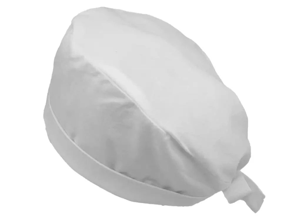 Lesleys OP-Haube für lange Haare Perlweiss - Stoff OP-Haube aus 100% Baumwolle