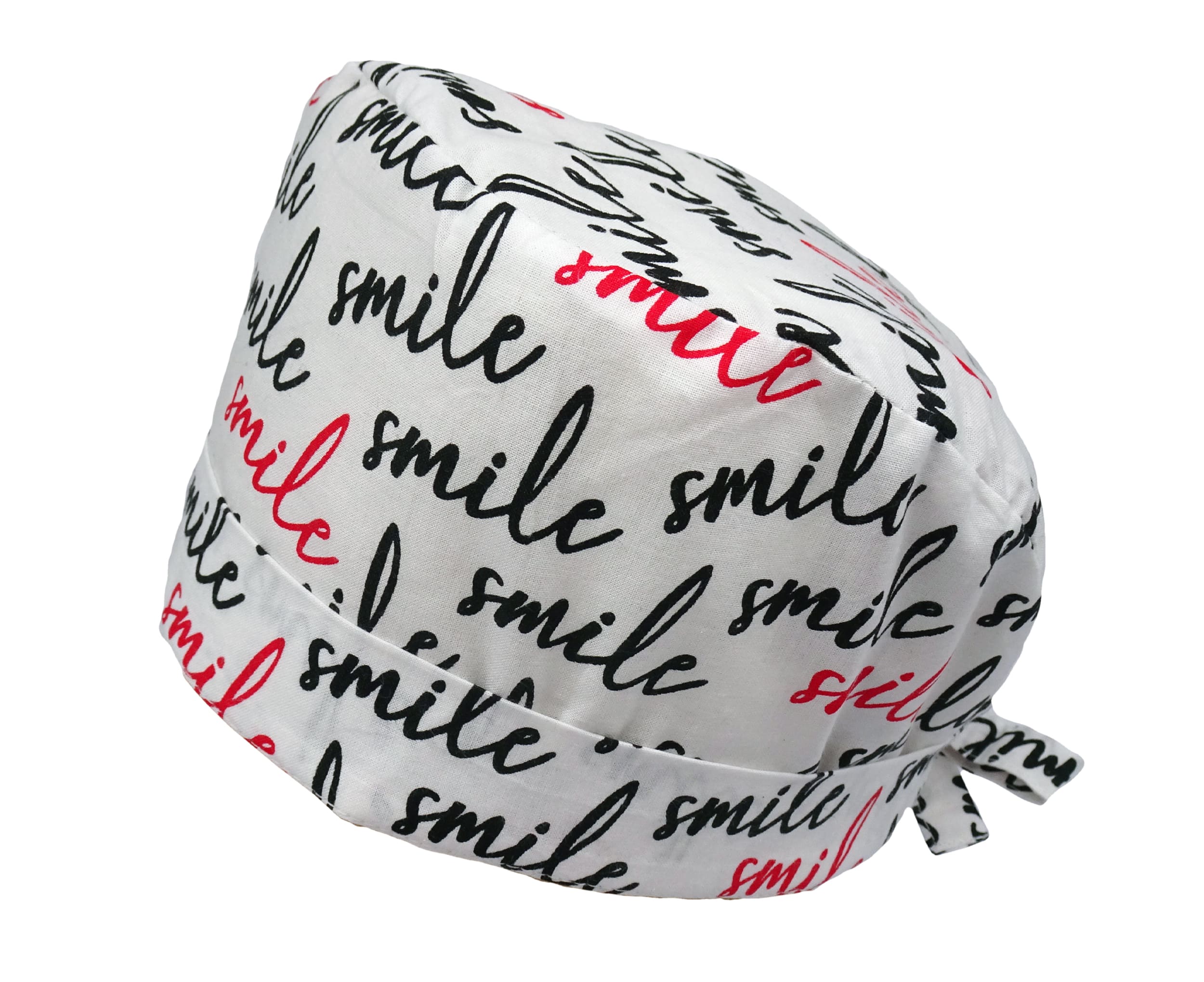 Lesleys OP-Haube für lange Haare Smile - Stoff OP-Haube aus 100% Baumwolle